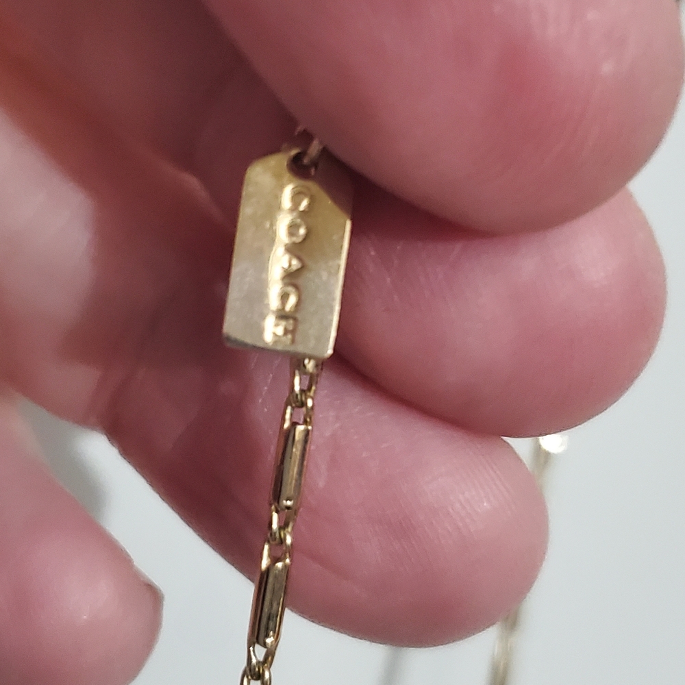 Coach Gold Necklace with Colorful Charms Like New - Picture 7 of 10